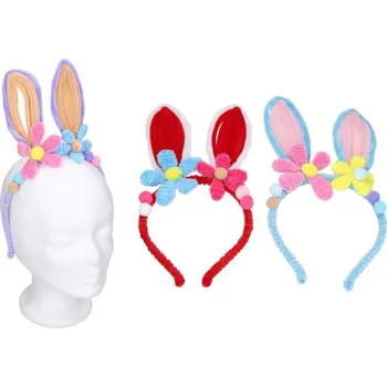 Karnevalový doplněk Karnevalový set Čelenka uši zajíc mix 959095