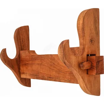 Karnevalový kostým Výprodej Nástěnný držák na meč z akáciového dřeva, přírodní - Outlet