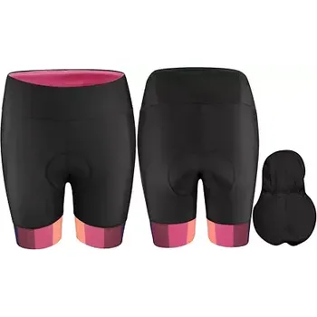 cyklistické kraťasy FORCE Dámské kraťasy Force VICTORY do pasu s vložkou, černá/růžová velikost S
