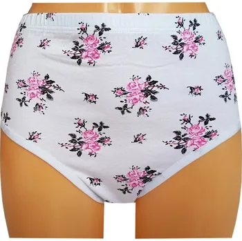 Kalhotky Dámské Maxi Kalhotky Novia Mama B5 bílá květy Velikost: 2XL