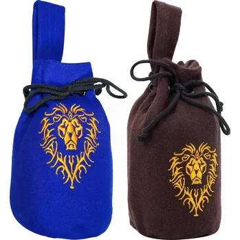 Karnevalový kostým Výprodej Vlněný váček na opasek Warcraft „Za Alianci!“ 20x16,5 cm - Outlet