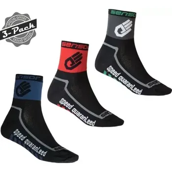 Pánské termo ponožky Sensor Ponožky Sensor Race Lite RUKA, 3 pack - černá/červená/tm. modrá velikost 6-8 (39-42)