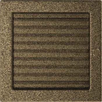Krbová mřížka 22x22 BASIC staré zlato s žaluzií