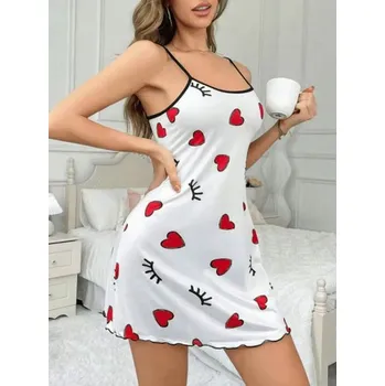 Dámská erotická košilka Valentýnka Barva: Bílá