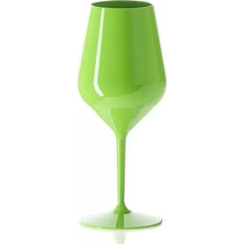 Kempingové nádobí Nerozbitná sklenice na víno BACKSTAGE 470 ml ZELENÁ