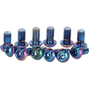 Brzda na kolo Sram Sram titanové šrouby na kotouče TORX 25, 12 kusů duhové