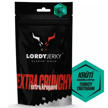 Sušené maso LORDY JERKY LORDY JERKY - KRŮTÍ sušené maso CITRON/MANDLE varianta 100 g