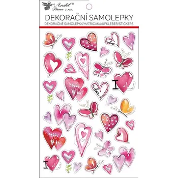 samolepka Anděl Přerov, s.ro. Samolepky láska s leskem 14,5 x 25 cm
