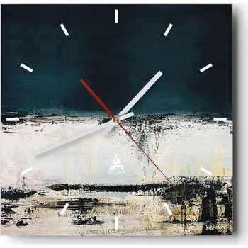 Hodiny Velké nástěnné hodiny 40x40 Abstrakce Skleněné tiché hodiny