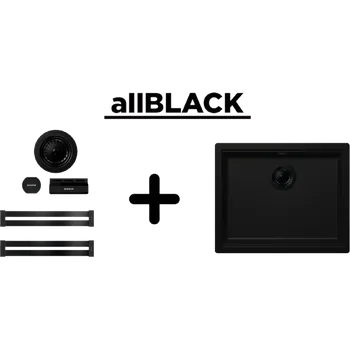 Granitový dřez SCHOCK KIRUNA N-100L Night All Black Montáž: Horni