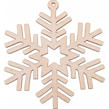 Vánoční dekorace VÁNOČNÍ KOULE na vánoční stromeček SNĚHOVÁ VLOČKA, přívěsek DECOUPAGE