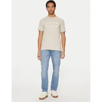 Pánské oblečení Calvin Klein T-Shirt K10K114156 Béžová Regular Fit M