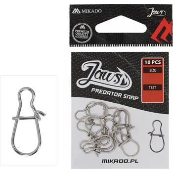 Mikado Karabinka Snap Jaws Predator Snap 10ks Nosnost: 5,5kg, Velikost: XS