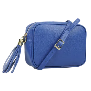 Kabelka NovaKabelka.cz Kožená italská crossbody kabelka Bala Bluette