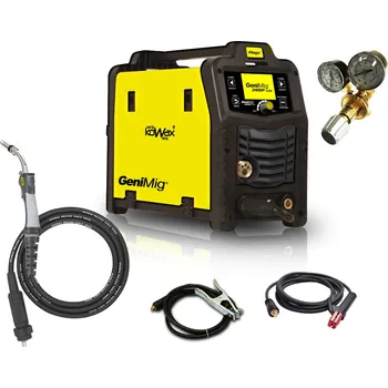 KOWAX GeniMig240DP LCD SET 1Qb + Hořák + Ventil + Držák elektrod + Zem. Kábel