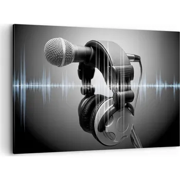 Obraz Foto obraz na plátně canvas 100x70 mikrofon obývací pokoj ložnice na zeď velký