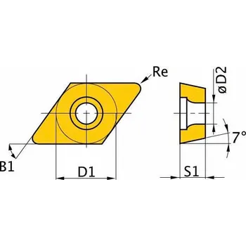 Brusný kotouč OPTIMUM Břitové destičky DCMT11T304, 5 ks