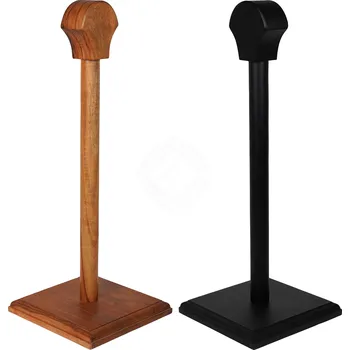 Karnevalový kostým Výprodej Dřevěný stojan na helmu z akáciového masivu, 2 barvy, 3 velikosti - Outlet