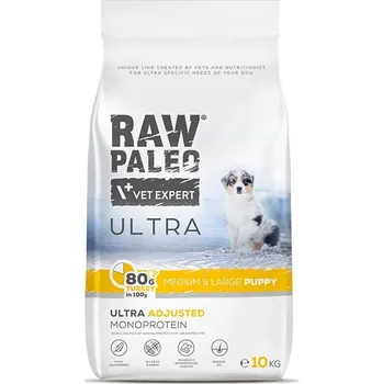 Krmivo pro psa RAW PALEO ULTRA TURKEY PUPPY MEDIUM/LARGE - suché krmivo s krůtím masem pro štěňata středních a velkých plemen Balení.: 10 kg