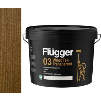 barva a nátěr na dřevo Flügger Wood Tex Aqua 03 Transparent (dříve 95 Aqua) -lazurovací lak - 3L odstín U-819 + dárek k objednávce nad 1000Kč