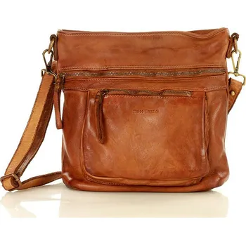 Kožená vintage kabelka funkční brašna old pelle lavata vintage Barva: Světle Hnědá