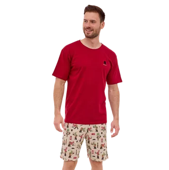 Pánské pyžamo Pánské krátké pyžamo Cornette 326/275 Sherlock XL Červená