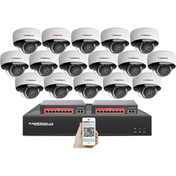 Mikrofon 4K IP 16 kamerový set s externím PoE XM-1605D-Ext. 8MPx, mikrofon, CZ menu