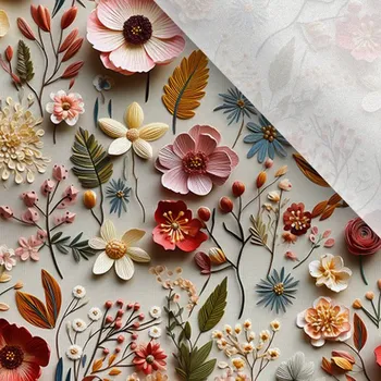 Úplet takoy 3D květiny potisk Eleny