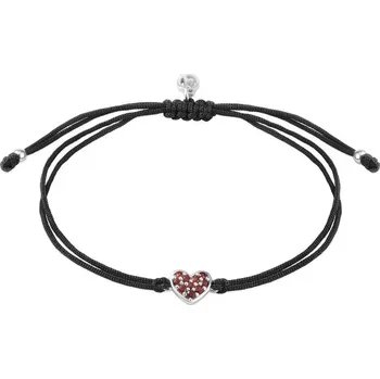 Šperk Náramek se srdíčkem z českého granátu