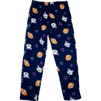 Dívčí zateplené legíny mikroplyš bambusové 506 modré 612/13