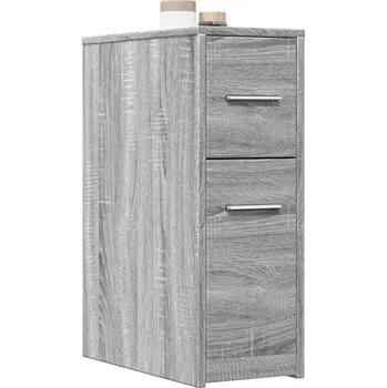 Koupelnový nábytek vidaXL Úzká koupelnová skříňka na kolečkách kompozit [855280] Barva: šedá sonoma