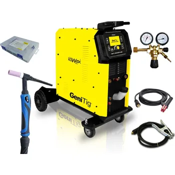 Svářečka KOWAX GeniTig320 AC/DC LCD5 + Hořák TIG18 + Podvozek + Chladič + Redukční ventil