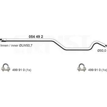 Auto-moto Výfuková trubka ERNST 054492