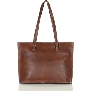 Kabelka Velká dámská kožená business taška Barva: Hnědá