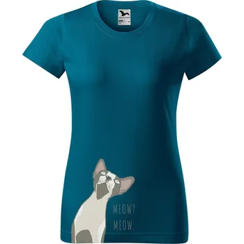 Dámské oblečení DOBRÝ TRIKO Dámské tričko SPHYNX Barva: Petrolejová, Velikost: M