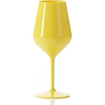 Outdoor vaření Nerozbitná sklenice na víno BACKSTAGE 470 ml ŽLUTÁ