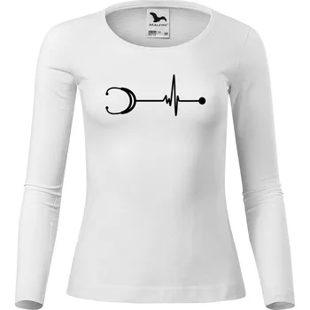 Dámské tričko DOBRÝ TRIKO Dámské bavlněné triko Tep stetoskop Velikost: 3XL, Barva: Bílá