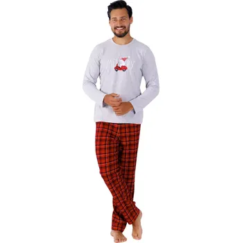 Pánské pyžamo Pánské pyžamo Pedro 1473/41 HOTBERG Barva/Velikost: světlý melír / M