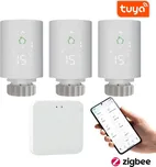 SET 3+1 BOT Chytrá Zigbee/WiFi termostatická hlavice TH5 Tuya + gateway