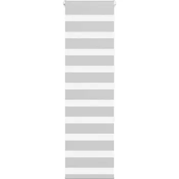 Roleta vidaXL Zebra roleta 45x150 cm šířka látky 40,9 cm polyester [4014744] Barva: světle šedá