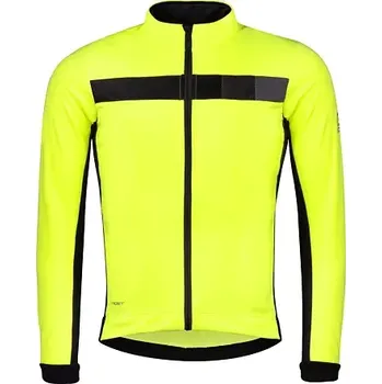 Cyklistická bunda FORCE Zimní bunda Force Frost softshell pánská, fluo-černá velikost XS