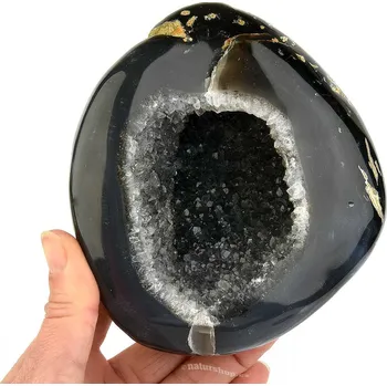 Přírodní kámen Achátová geoda s dutinou 1004g (Brazílie)