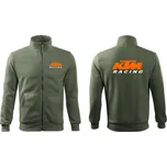 Pánská mikina na zip s motivem KTM Racing - Khaki - Velikost 3XL