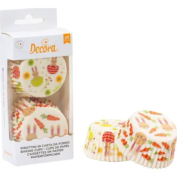 Velikonoční dekorace Košíčky Decora - velikonoční zajíček 36 ks