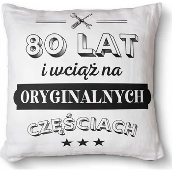 Polštář Dekorativní Foto Polštář 40x40 cm – 80 let a stále na originálních dílech