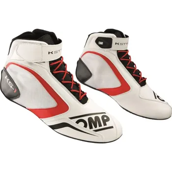 Moto obuv Boty OMP KS-1 bílá/černá/červená