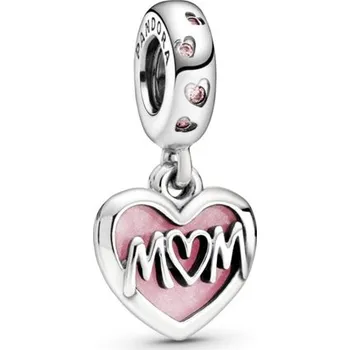 Přívěsek Visací přívěsek PANDORA Srdce s nápisem MUM 798887C01