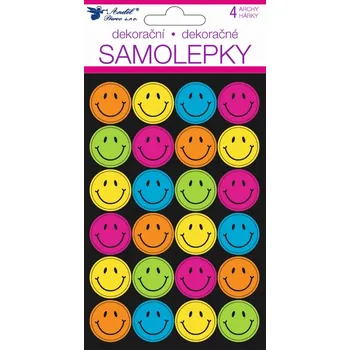 samolepka Anděl Přerov, s.ro. Samolepky neonoví smajlíci 15 x 10 cm