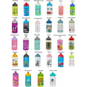 Láhev R&B Mědílek Láhev R&B "zdravá láhev", 500ml provedení Dinosauři objem - (náplň) 500 ml