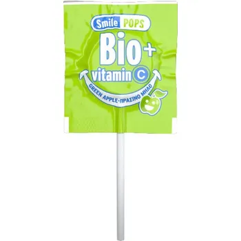 Koření Meke BIO lízátko Úsměv s vitamínem C - 6 příchutí 56 g Příchuť lízátka: Zelené jablko